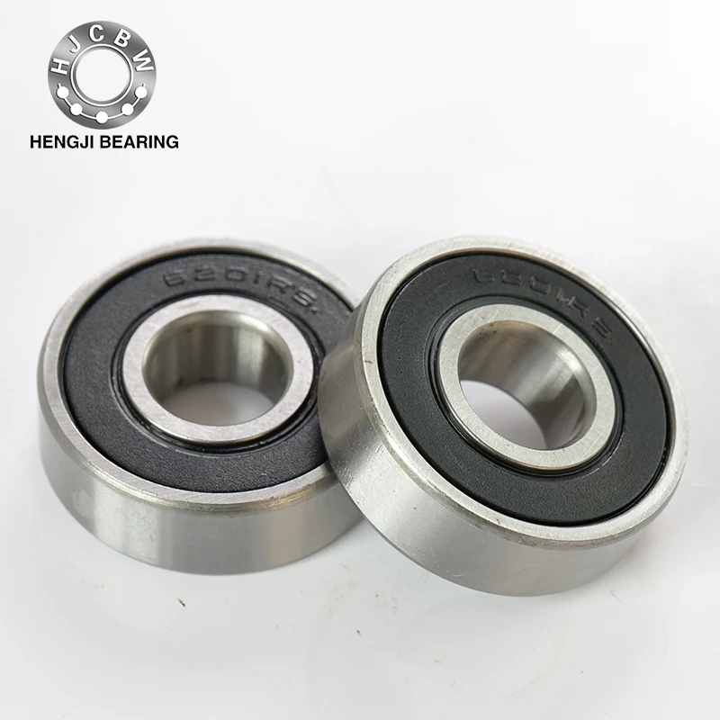 6201RS Single Row Deep Groove Ball Bearings with Filling Slots
