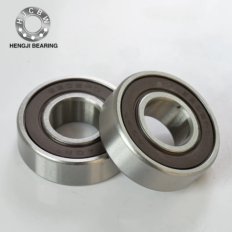 6202RS Single Row Deep Groove Ball Bearings with Filling Slots