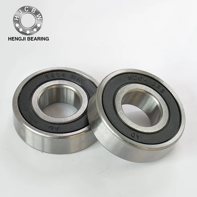 6204 2RS Single Row Deep Groove Ball Bearings with Filling Slots
